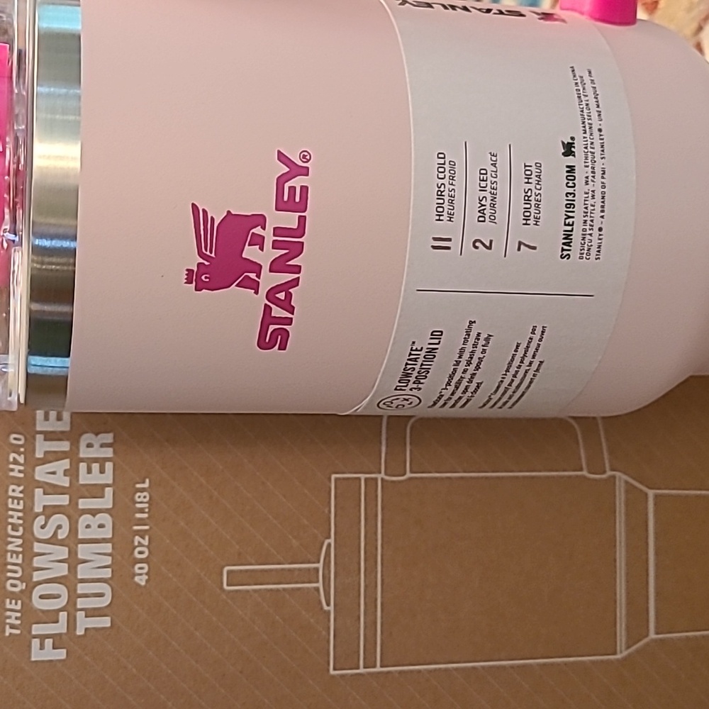 STANLEY CUP Cherry Blossom Dark Pink 40oz TUMBLER